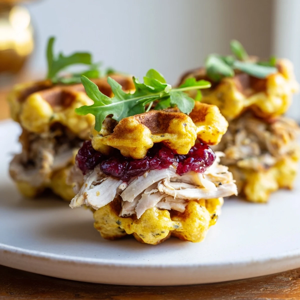 Stuffing Waffle Chicken Sliders