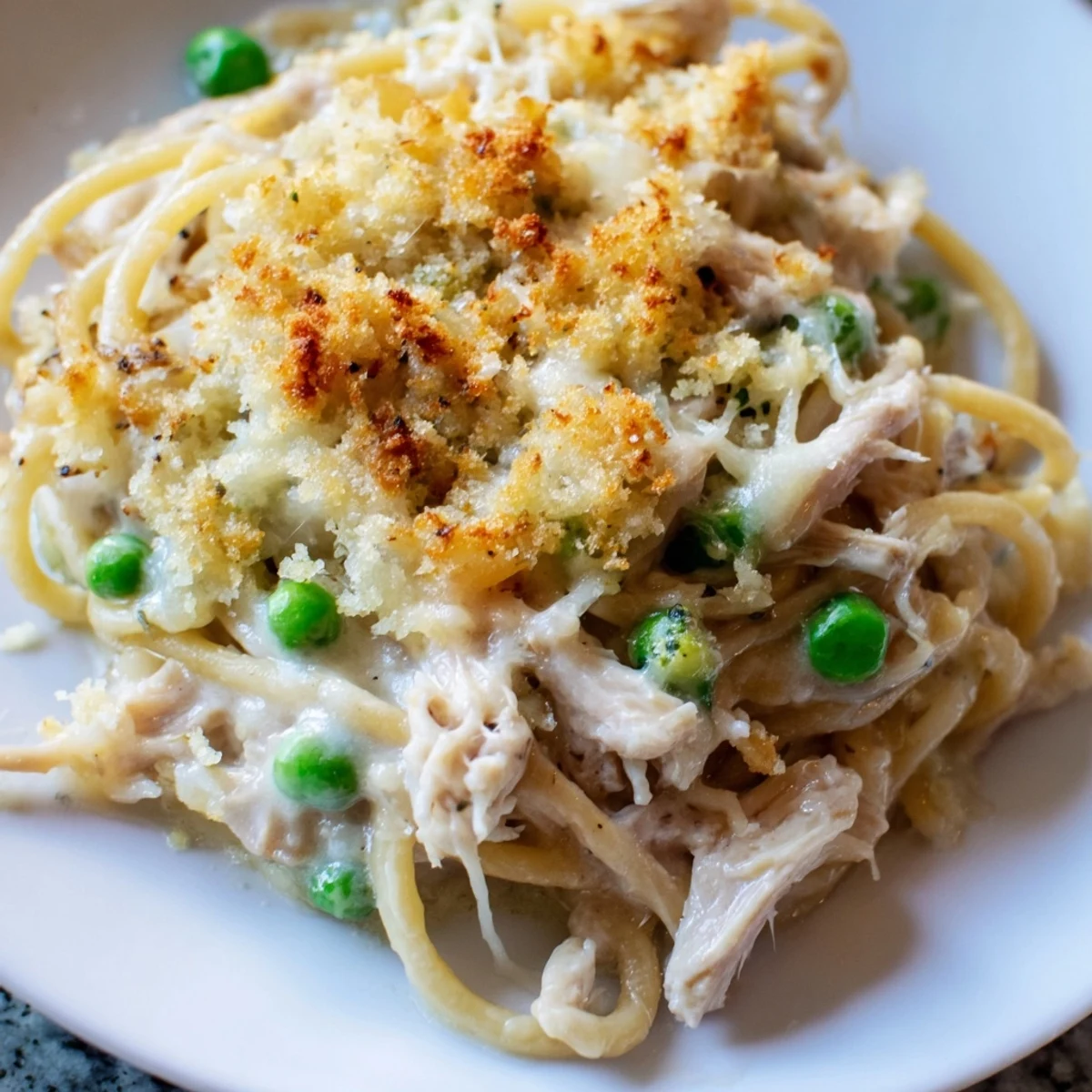 Golden-brown Turkey Tetrazzini bake bubbly, full of flavor, and ready to be served hot.