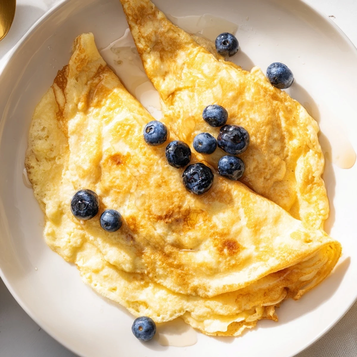 Close-up of freshly cooked scrambled pancakes with a slightly rustic texture, ready to eat.