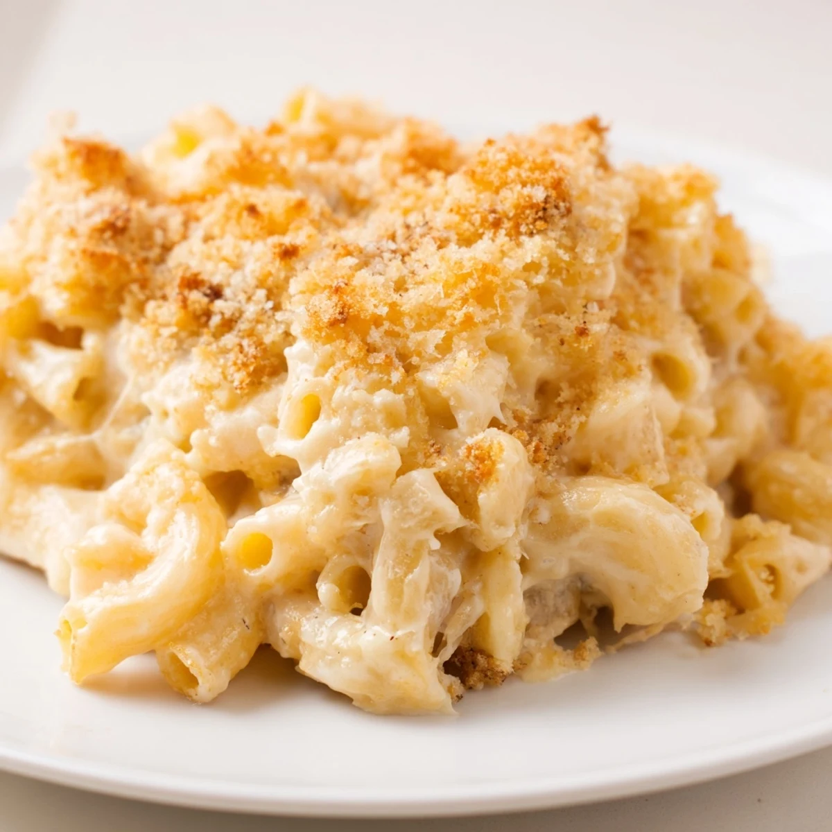 Warm, comforting stovetop mac and cheese with a rich, velvety cheese sauce.