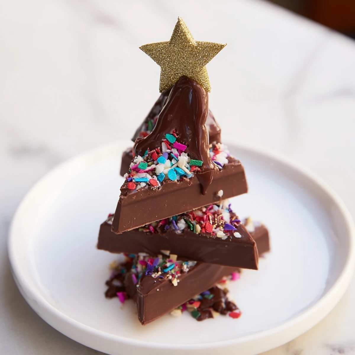 Chocolate Kinder Christmas Trees