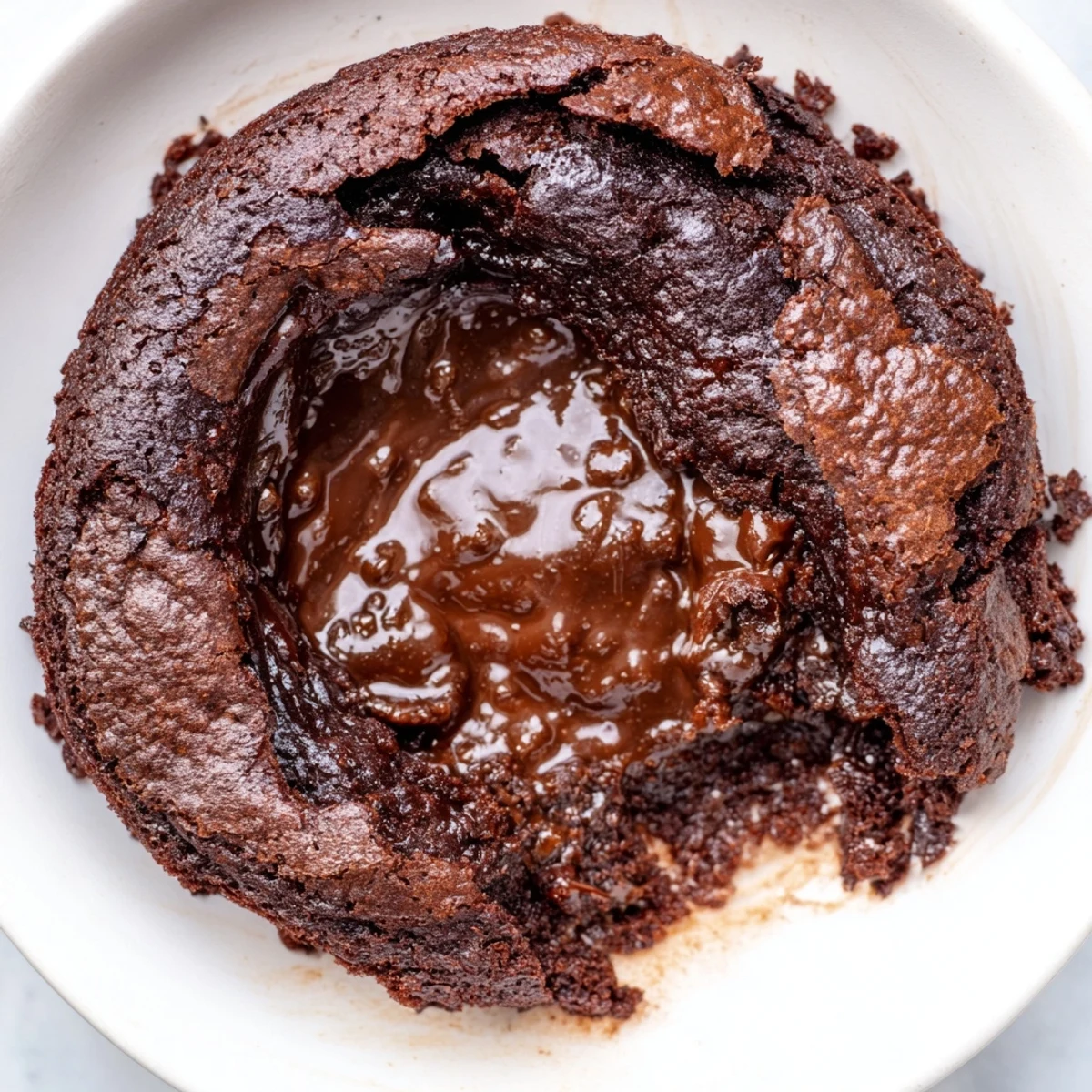 Warm Ina Garten brownie pudding, a decadent American dessert with fudgy chocolate goodness and vanilla ice cream.