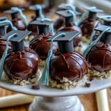 Delicious school-colored graduation cake pops, perfect for any celebratory dessert table.