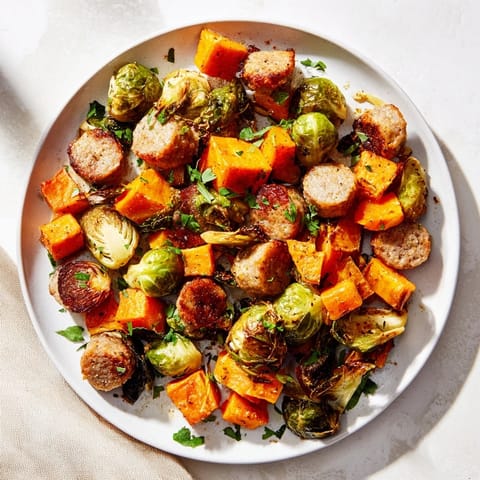 Sheet Pan Sausage Sweet Potato