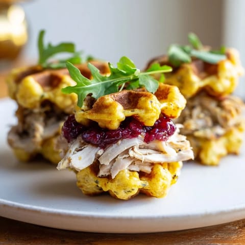Stuffing Waffle Chicken Sliders