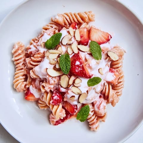 Sweet Strawberry Yogurt Pasta