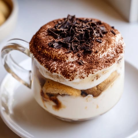 Rich, layered Tiramisu Latte with visible ladyfinger crumbs and a delightful mascarpone topping.