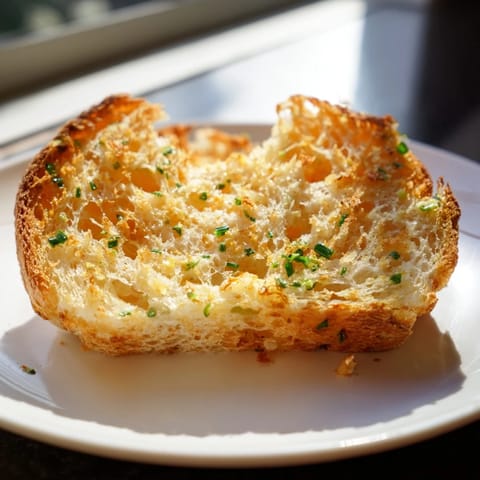 Six fluffy Cloud Bread Savory toasts garnished with herbs, arranged on a rustic wooden board ready for snacking or appetizers.