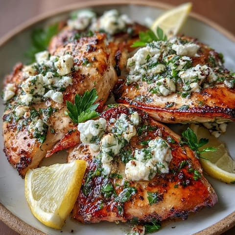 Greek Chicken with Lemon and Feta