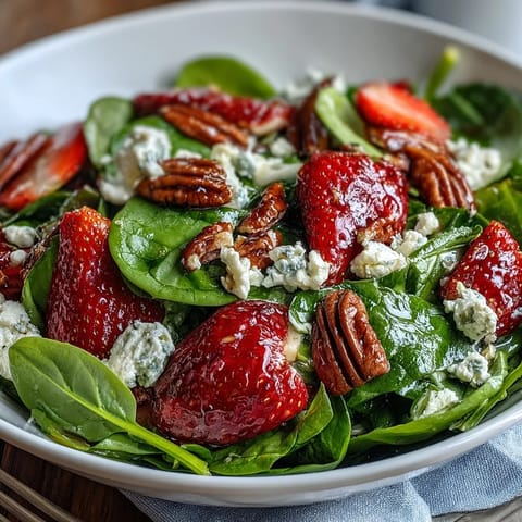 Spring Strawberry Spinach Salad