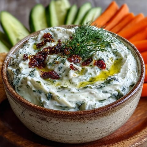 Creamy Greek Skyr Tzatziki with fresh cucumber and dill, a refreshing dip.