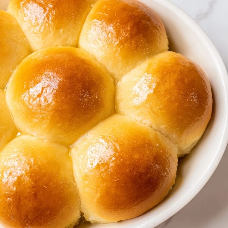 Irresistible homemade Golden dinner rolls, presented in a baking dish, offering a wonderful aroma.