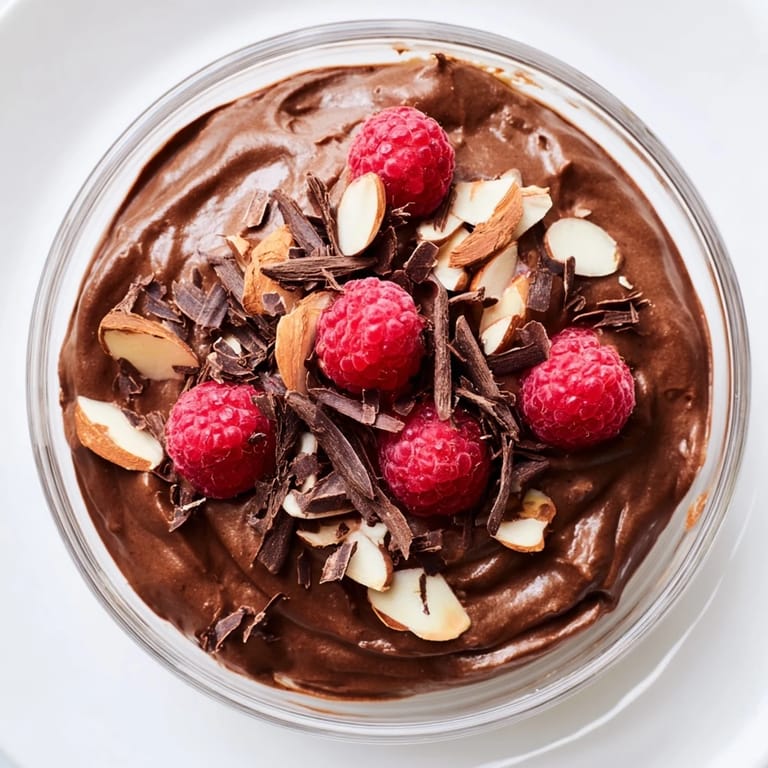 Silky-smooth chocolate avocado mousse, a healthy treat, served in a glass and garnished beautifully.