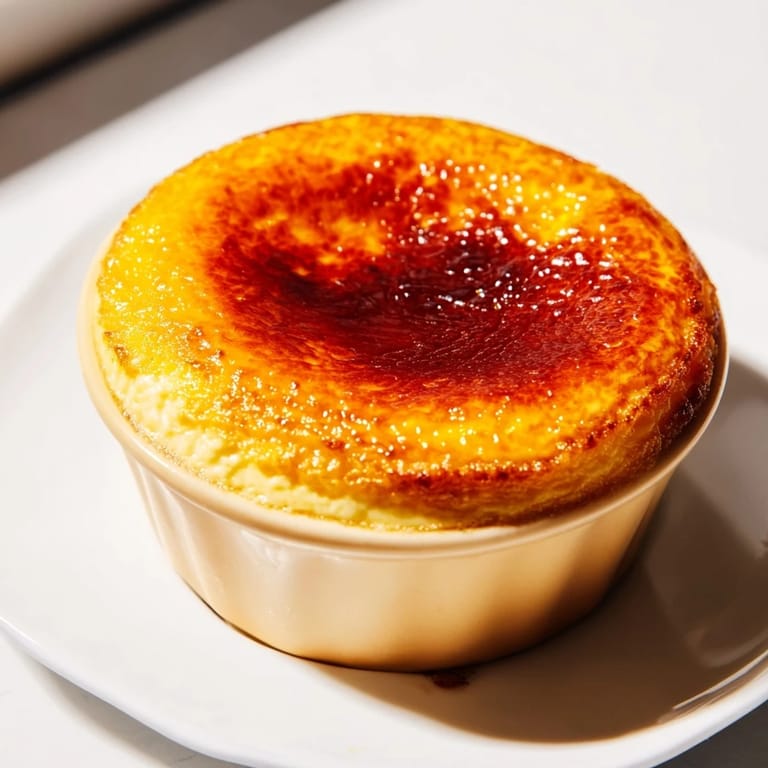 Enjoy a rich, elegant 3-Ingredient Crème Brûlée with a satisfying crack from the sugar topping.