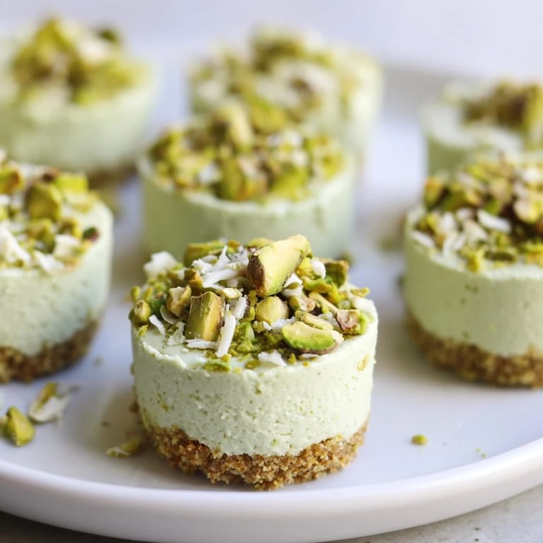 Imagine smooth, green Pistachio cheesecake bites – perfectly bite-sized and irresistibly flavorful, ready to chill.