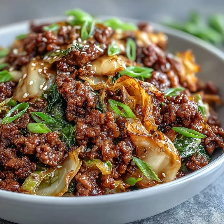A quick weeknight stir-fry with tender beef, crunchy cabbage, and a spicy-sweet sauce for low-carb dining.