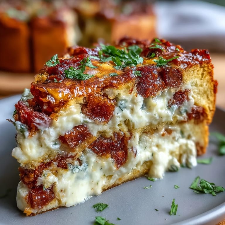 Rich, creamy ricotta pie filled with diced salami and cheese, encased in a tender, flaky crust—ideal for Easter celebrations or family dinners.