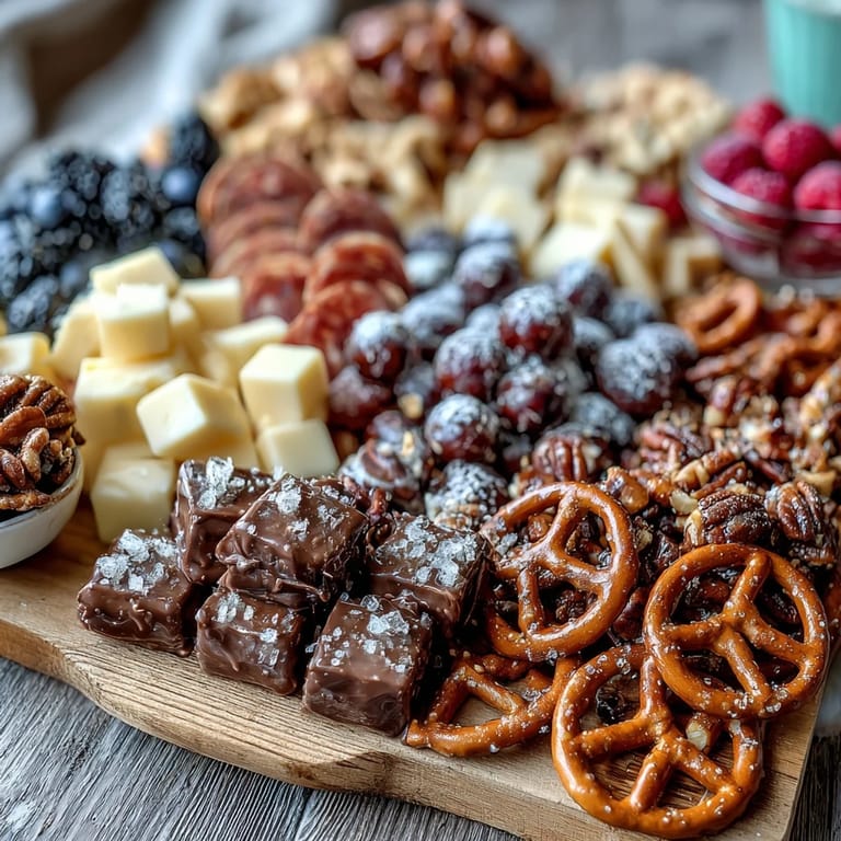 Cheerful snack board with sweet and savory bites, showcasing festive flavors for grad party celebrations and easy entertaining.