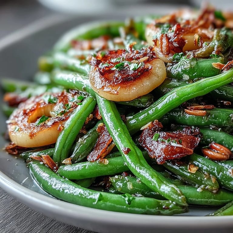 Crispy Roasted Garlic Green Beans with Caramelized Garlic and Lemon - Bright, Flavorful, and Easy to Make