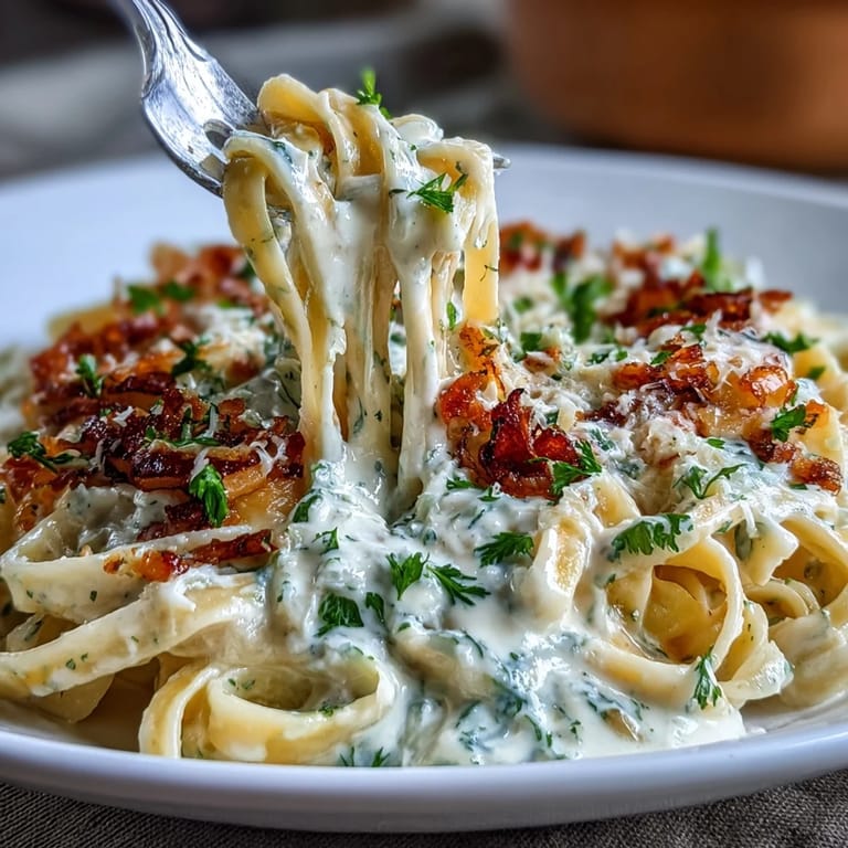 Indulge in a comforting bowl of creamy cabbage Alfredo, topped with Parmesan.