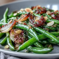 Roasted Garlic Green Beans with Lemon Zest and Almonds - A Tender, Savory Easter Side Dish