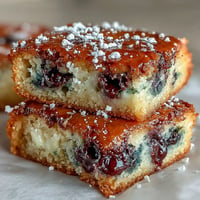Chewy White Chocolate Lemon Blueberry Blondies loaded with bright citrus and fruit goodness.