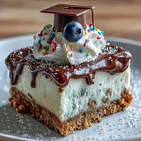 Creamy, bite-sized Easy Graduation Cheesecake Bites with festive toppings await your celebration.