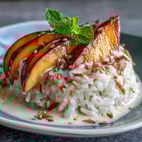 Delectable Mango Sticky Rice Cups, a sweet Thai treat with creamy rice and fresh mango.